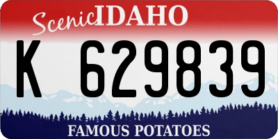 ID license plate K629839