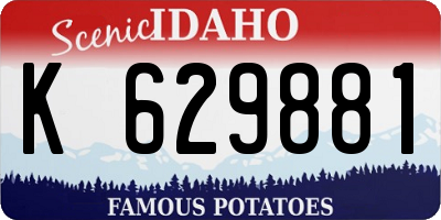 ID license plate K629881