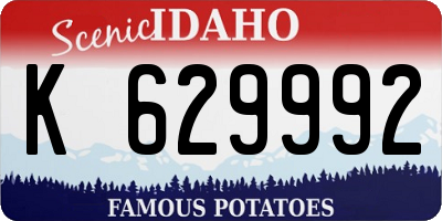 ID license plate K629992