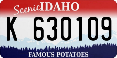 ID license plate K630109