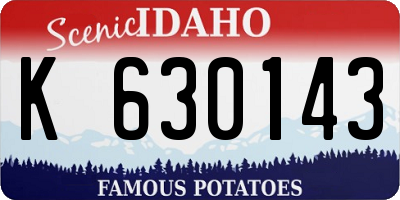 ID license plate K630143