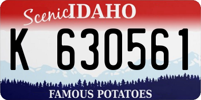 ID license plate K630561