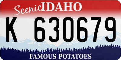 ID license plate K630679
