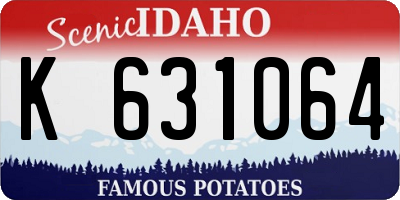 ID license plate K631064