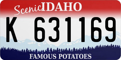 ID license plate K631169
