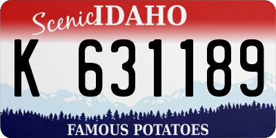 ID license plate K631189