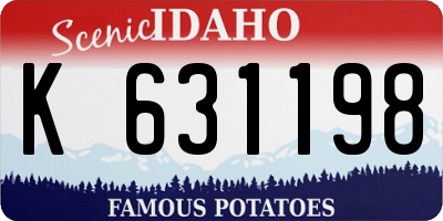 ID license plate K631198