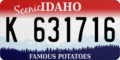 ID license plate K631716
