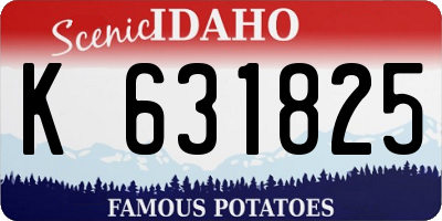 ID license plate K631825