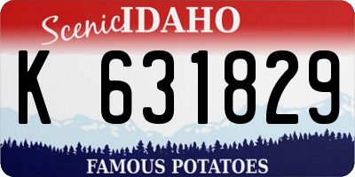 ID license plate K631829