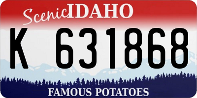 ID license plate K631868