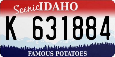 ID license plate K631884