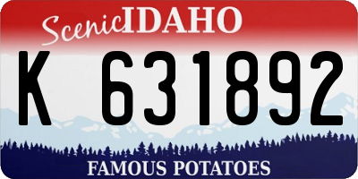 ID license plate K631892