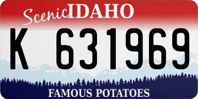 ID license plate K631969