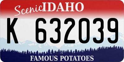 ID license plate K632039