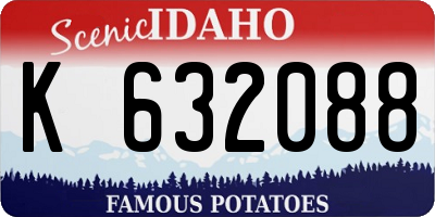ID license plate K632088