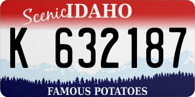 ID license plate K632187