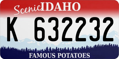 ID license plate K632232
