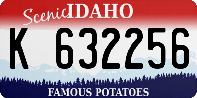 ID license plate K632256