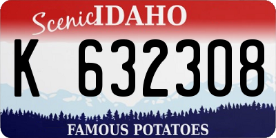 ID license plate K632308