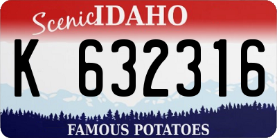 ID license plate K632316