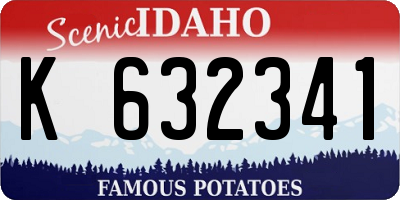 ID license plate K632341