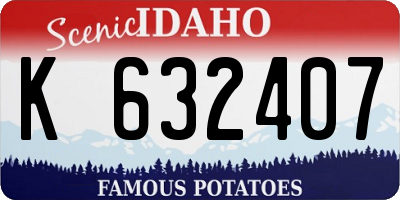 ID license plate K632407