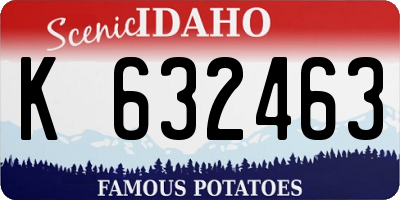 ID license plate K632463