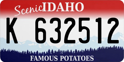 ID license plate K632512