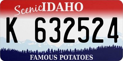 ID license plate K632524