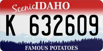 ID license plate K632609