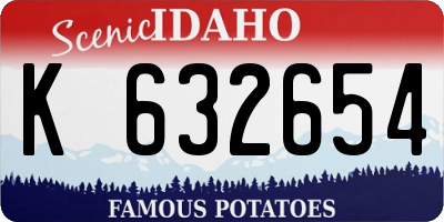 ID license plate K632654