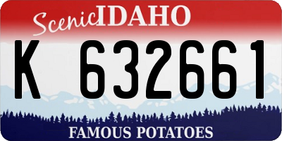 ID license plate K632661