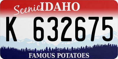ID license plate K632675