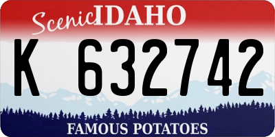 ID license plate K632742