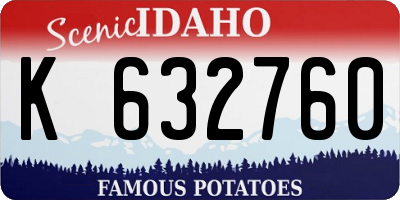 ID license plate K632760