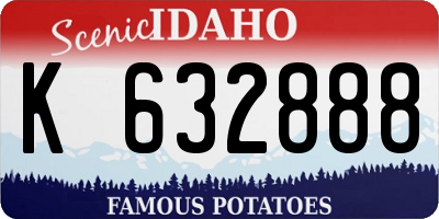 ID license plate K632888