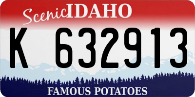 ID license plate K632913