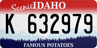 ID license plate K632979