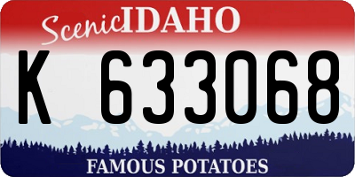 ID license plate K633068