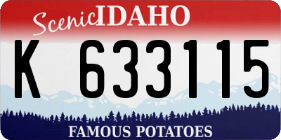 ID license plate K633115