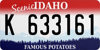 ID license plate K633161
