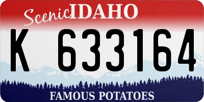 ID license plate K633164