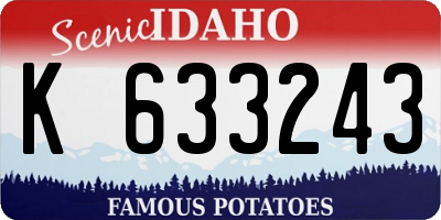 ID license plate K633243