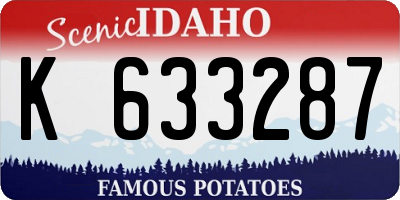 ID license plate K633287