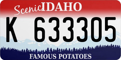 ID license plate K633305