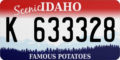 ID license plate K633328