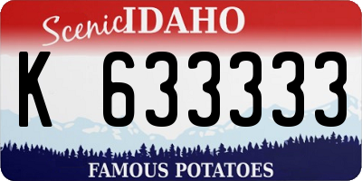 ID license plate K633333
