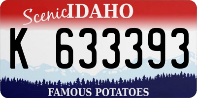 ID license plate K633393