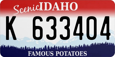 ID license plate K633404